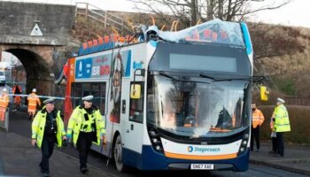 Roof sheared off double-decker bus as horror smash puts eight in hospital