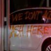 Car smashes into Nando's emblazoned with five-word graffiti message for restaurant chain