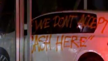 Car smashes into Nando's emblazoned with five-word graffiti message for restaurant chain