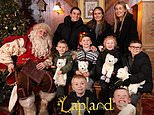 Coleen Rooney treats her two youngest sons Kit, eight, and Cass, six, to a festive visit to Lapland UK - but husband Wayne misses out