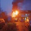 Shocking moment house EXPLODES when e-bike battery blast blows doors out and turns home into raging fire in seconds