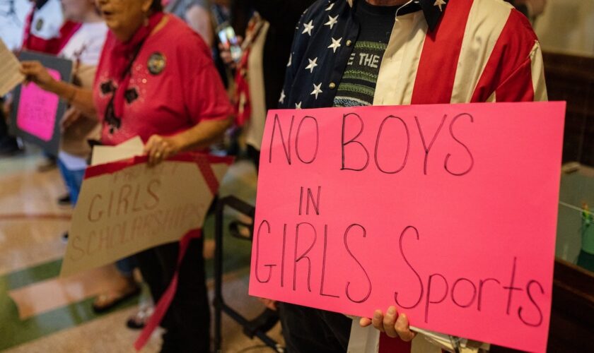 Enraged parents scream at school board for allowing trans athlete in girls' sports: 'Teach them self control!'