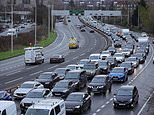 Christmas getaway gets dangerous with drivers facing 80mph winds as 22.7million hit the roads while Met Office map shows deadliest areas