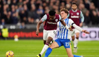 West Ham cling on for Brighton point thanks to Mohammed Kudus redemption