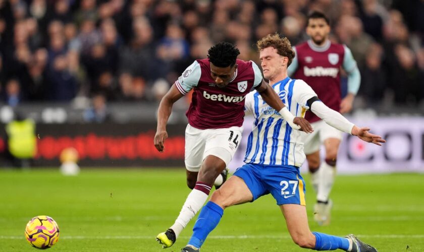 West Ham cling on for Brighton point thanks to Mohammed Kudus redemption