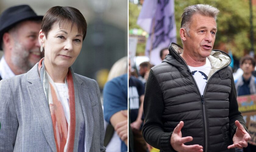 Caroline Lucas, Chris Packham. Pics: Reuters