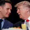 President-elect Donald Trump, right, with television producer Mark Burnett. File pic: AP