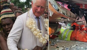 King Charles 'deeply saddened' as he sends prayers to Pacific island nation devastated by earthquake