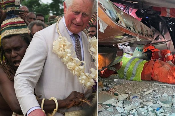 King Charles 'deeply saddened' as he sends prayers to Pacific island nation devastated by earthquake