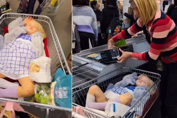 Rachel Riley hilariously juggles Christmas shopping with sleeping daughter in supermarket trolley