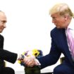 US President Donald Trump (R) attends a meeting with Russia's President Vladimir Putin during the G20 summit in Osaka on June 28, 2019.