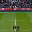 Moment protester sparks outrage by interrupting minute's silence for Magdeburg Christmas market attack at German football match