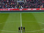 Moment protester sparks outrage by interrupting minute's silence for Magdeburg Christmas market attack at German football match