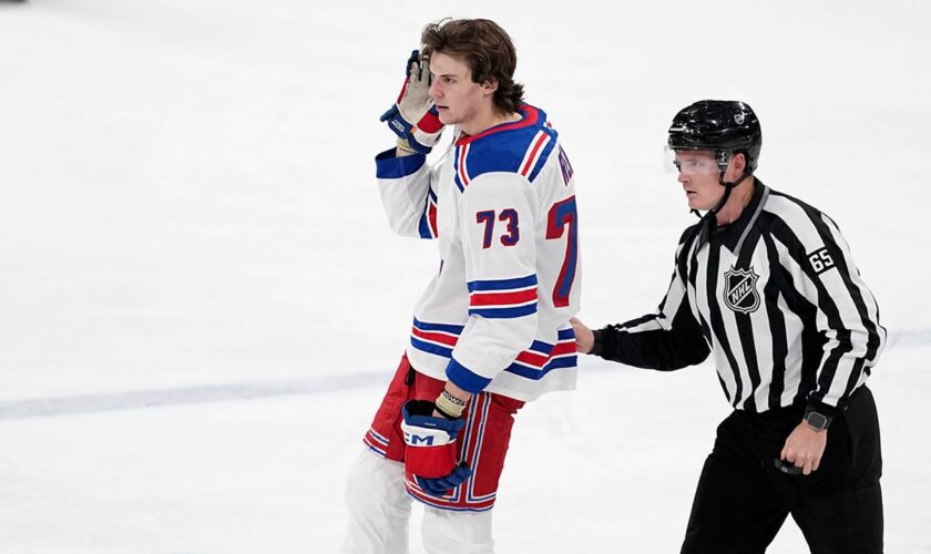 Rangers' Matt Rempe suspended 8 games for hit on Stars player