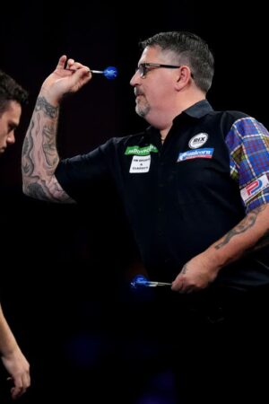 Unhappy birthday: Former champion Gary Anderson bows out of World Championship