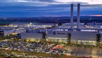 Blick auf das VW-Werk in Zwickau