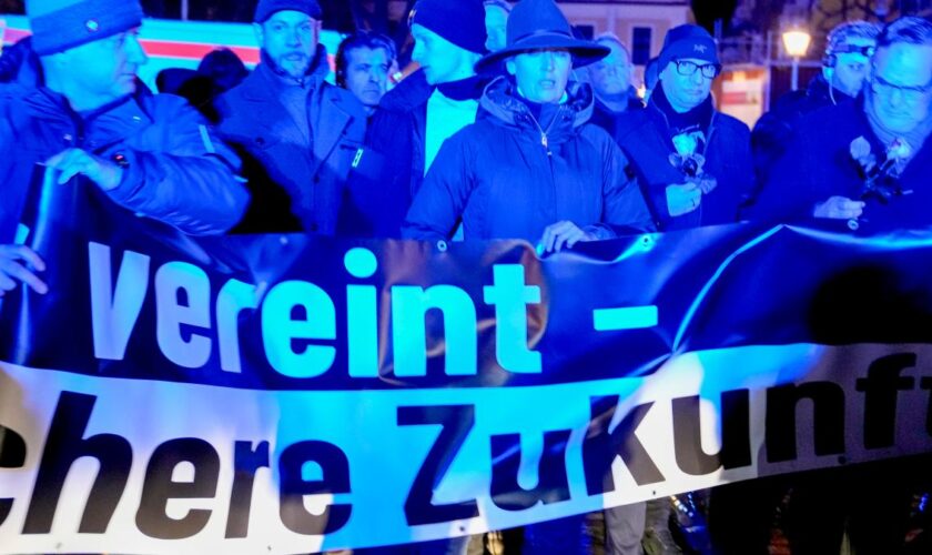 Bei der AfD-Demo sind laute „Abschieben“-Sprechchöre zu hören