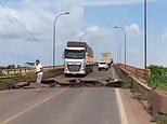 Brazil bridge collapse caught on camera as two are killed and 14 remain missing