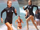 Bond-i girl! Nicole Kidman, 57, shows off her incredibly toned figure in tiny wetsuit at Bondi Beach alongside her mini-me niece Lucia, 26