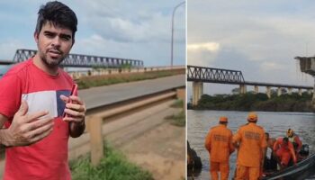 Terrifying moment Brazil bridge crumbles killing two people with 14 still missing