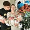 Mother's three miracles home for Christmas: Rare 200-million-to-one identical triplets leave hospital months after doctors advised terminating one before birth to increase chances of survival