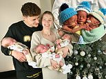 Mother's three miracles home for Christmas: Rare 200-million-to-one identical triplets leave hospital months after doctors advised terminating one before birth to increase chances of survival