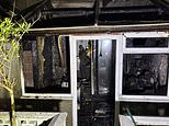 Family's Christmas left in ruins after washing machine bursts into flames and destroys conservatory