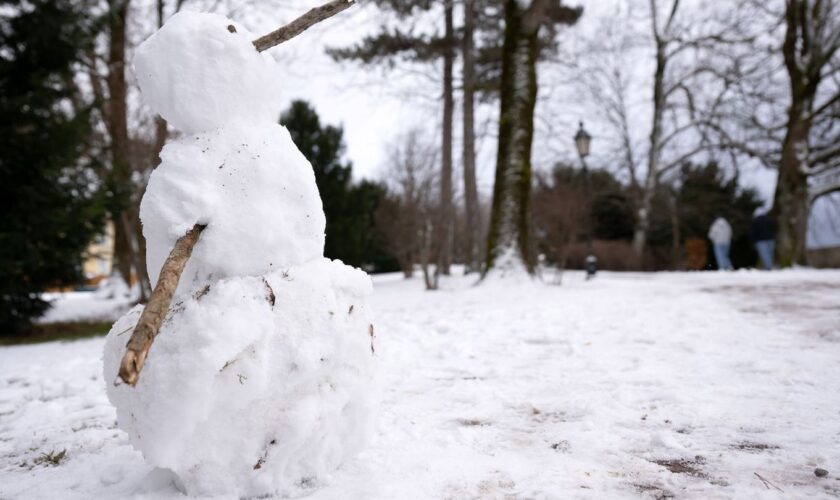 Es gibt genug Schnee für den Bau eines Schneemanns. Foto: Sven Hoppe/dpa