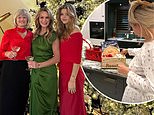 Amanda Holden gets glam with her family while Molly Mae Hague cosies up to watch movies with daughter Bambi as they lead stars celebrating Christmas Eve