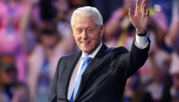 Bill Clinton im August 2024 in Chicago