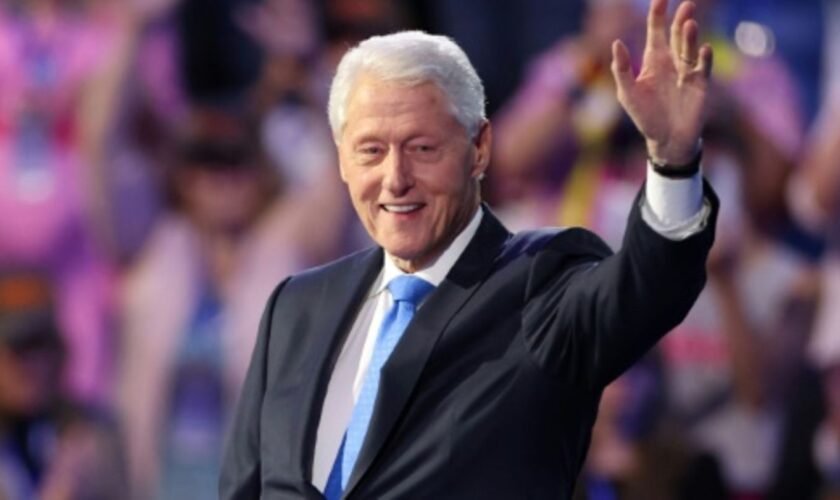 Bill Clinton im August 2024 in Chicago