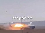 Horrific moment Azerbaijan airlines plane crashes with 72 on board in Christmas Day fireball in Kazakhstan