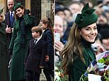 Kate Middleton looks radiant for Christmas Day service in Sandringham as royal fans wait overnight for a glimpse of the Princess of Wales