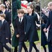 Prince Louis, six, flashes cheeky grin as young royal accepts chocolates and stuffed animals from royal fans at Sandringham