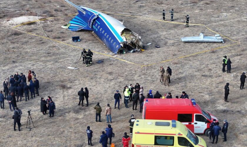 Azerbaijan Airlines plane crashes in Kazakhstan, killing 38 – but 29 survive