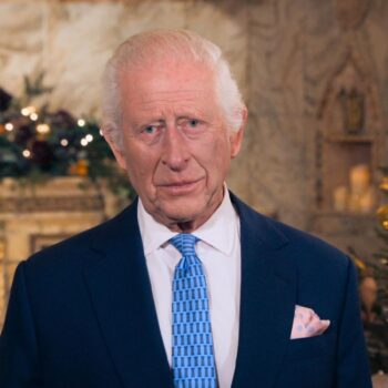 Behind the scenes footage shows how King's Christmas message was filmed