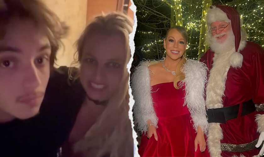 Britney Spears' emotional Christmas reunion, Mariah Carey's Santa moment top Hollywood's holiday celebrations