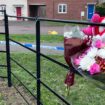 Flowers left at the scene in Bletchely, Milton Keynes