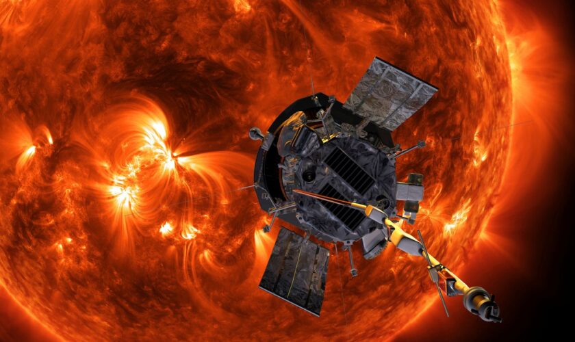 An artist's impression of the Parker Solar Probe approaching the Sun. Pic: NASA/AP