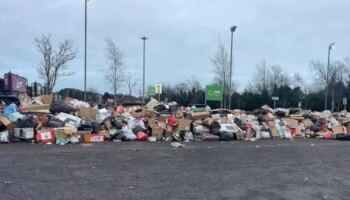 Fly-tippers blasted as huge rubbish pile filmed at Asda car park after Christmas