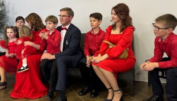 Vera and Timofey Asachyov with their eight children