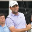 Scottie Scheffler plays his shot on the seventeenth tee during the second round of the Charles Schwab Challenge golf tournament. Pic: Reuters/USA TODAY Sports