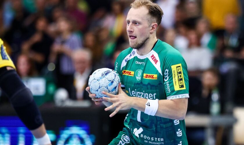 Luca Witzke und die Bundesliga-Handballer des SC DHfK Leipzig verloren trotz einer couragierten Leistung gegen die TSV Hannover-