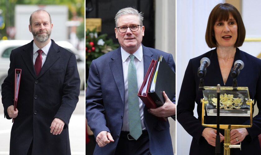 Left to right: Business secretary Jonathan Reynolds, Prime Minister Sir Keir Starmer and Chancellor Rachel Reeves. FIle pics: PA