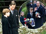 Prince George is the spitting image of a young Prince William as he dons similar outfit for Sandringham Church service