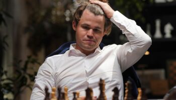 Magnus Carlsen, pictured here in February, quit the tournament over the incident. Pic: dpa/AP