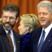 Gerry Adams with Bill Clinton in 2000. Pic: PA