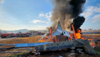 Plane veers off airport runway in South Korea and crashes, killing at least 23: report