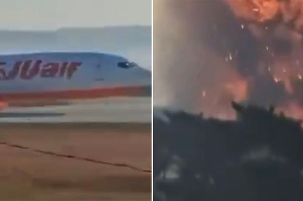 South Korea plane crash: Horror moment aircraft skids off runway before bursting into flames