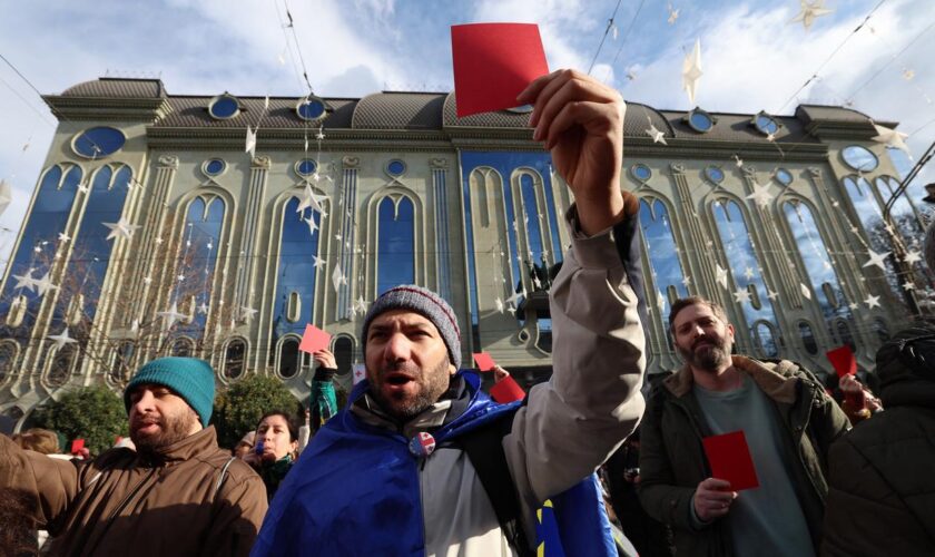 Georgien: Tausende protestieren in Tbilissi gegen Vereidigung von Präsidenten